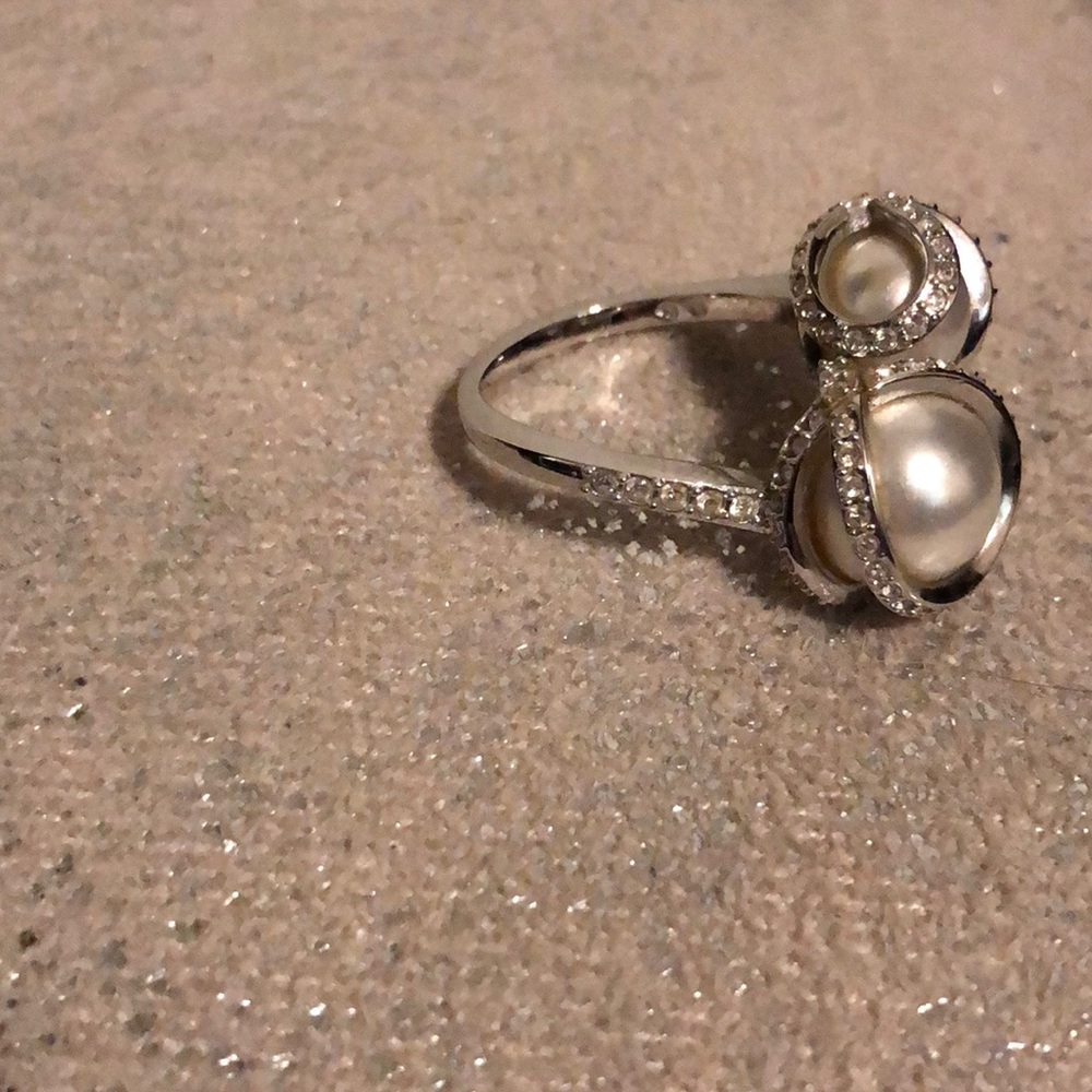 Swarovski double pearl ring size 52 - Picture 7 of 8
